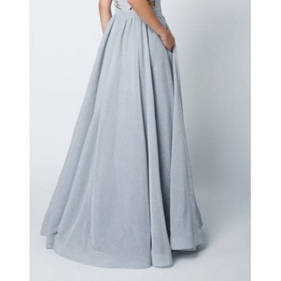 new Illusion V-Neck A-Line Shape Prom Dress JT201 - Picture 3 of 5